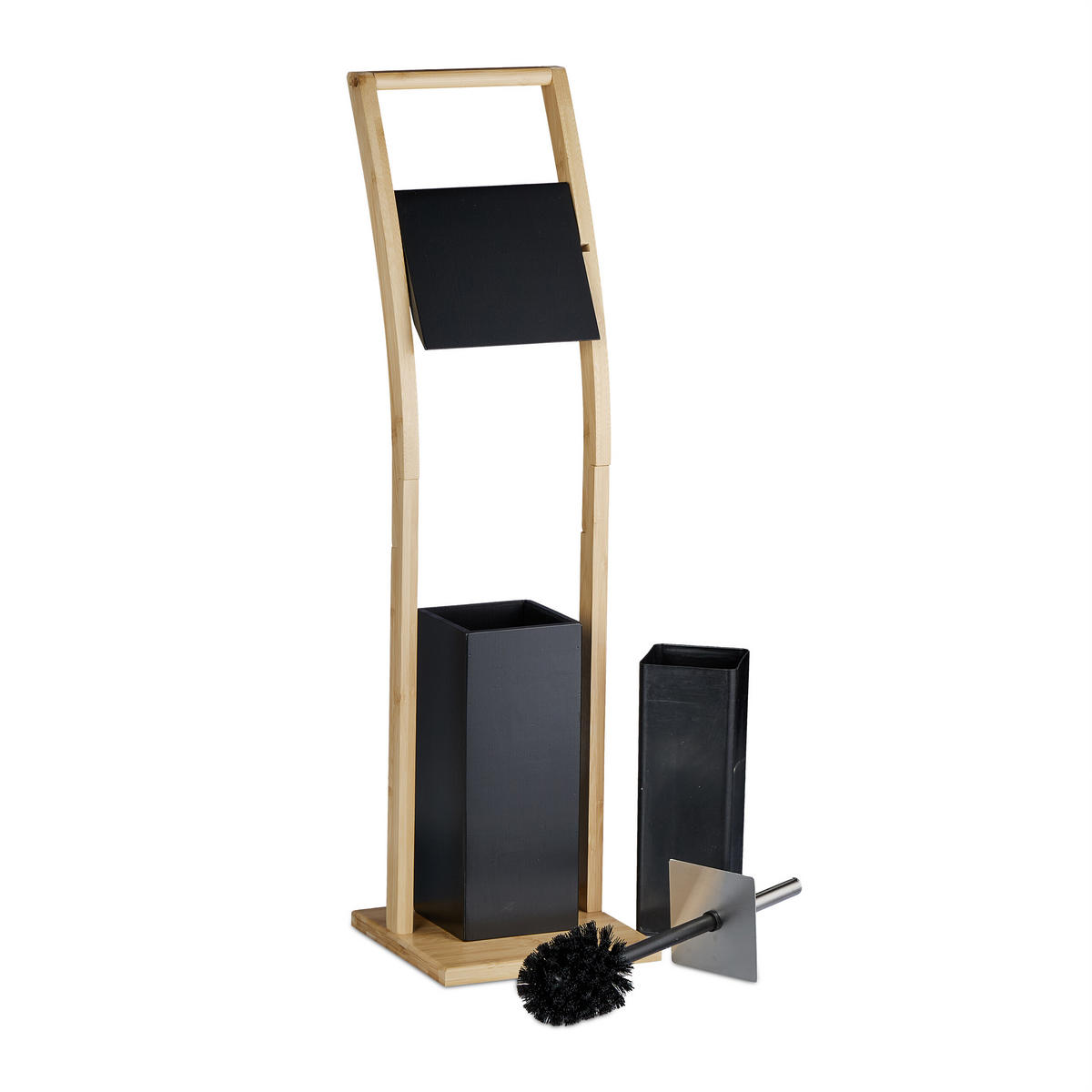 WC-GARNITUR - Multicolor, Holz/Kunststoff (20/74/20cm) - Relaxdays