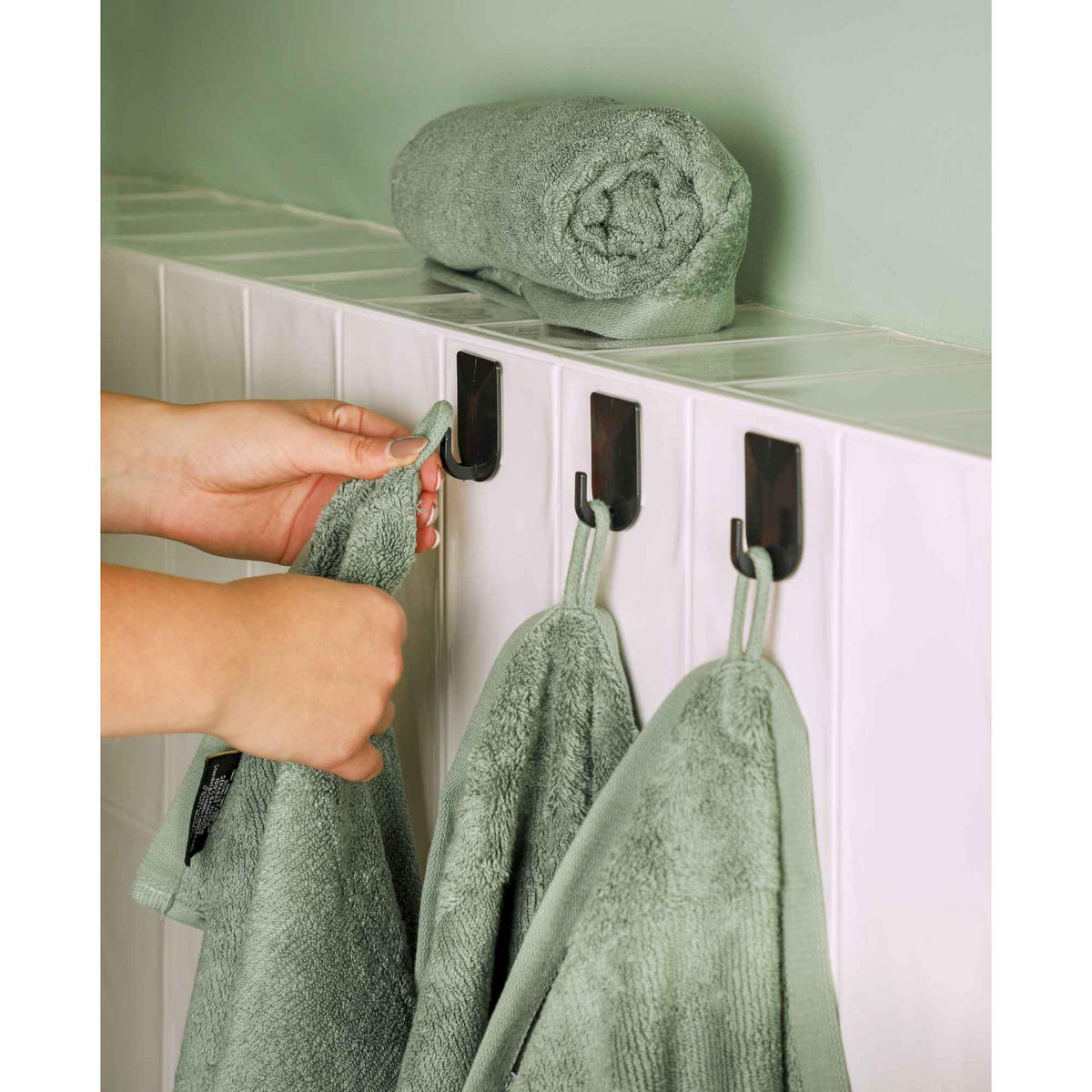 HANDTUCH SET SENSE 5tlg. - Grün, Textil (50/100cm) - Schöner Wohnen