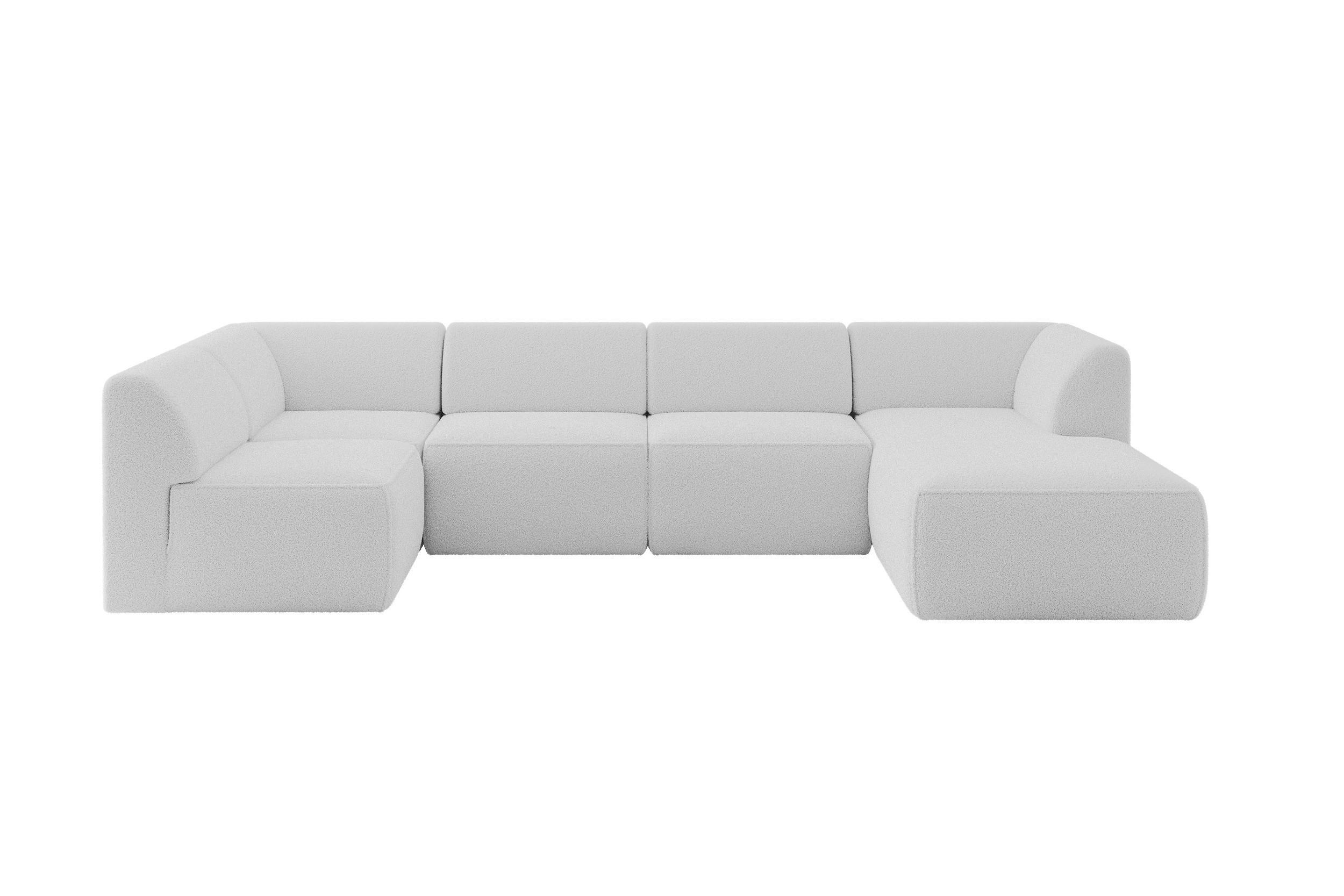 Altdecor Wohnlandschaft Silber 345x78x180 cm