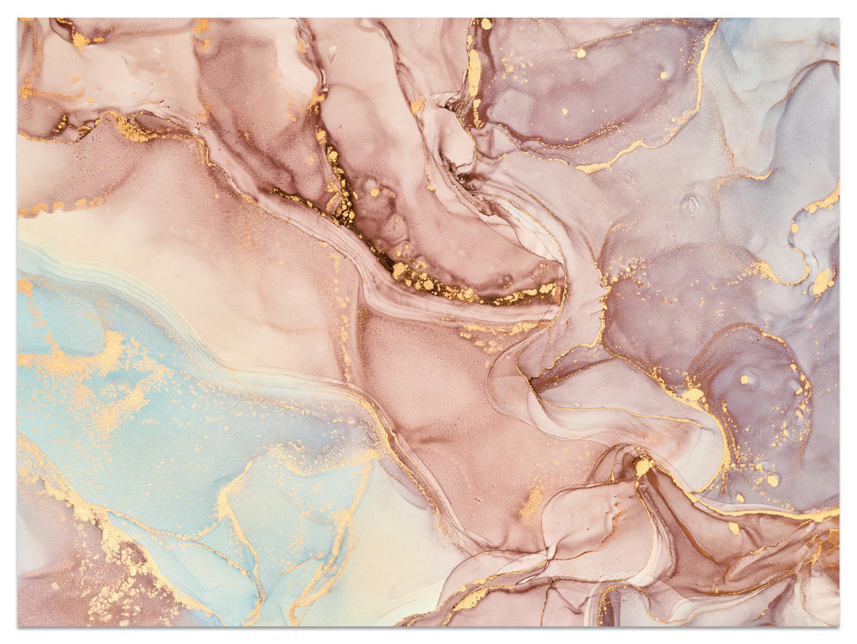 FOTOTAPETE für Wohnzimmer Bunte Marmor Abstraktion 250x175 - Blau/Beige, Papier (250/175cm) - Muralo