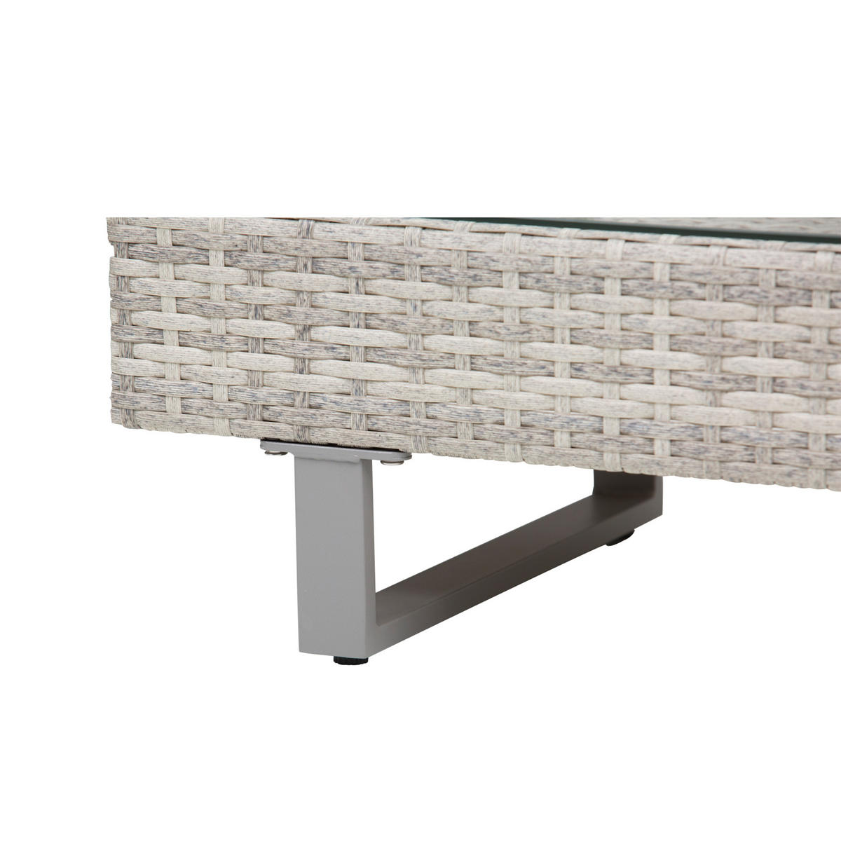 LOUNGE-SET 3-tlg. Couchtisch Beistelltisch Wetterbeständig Grau + Braun - Grau, Kunststoff - Outsunny