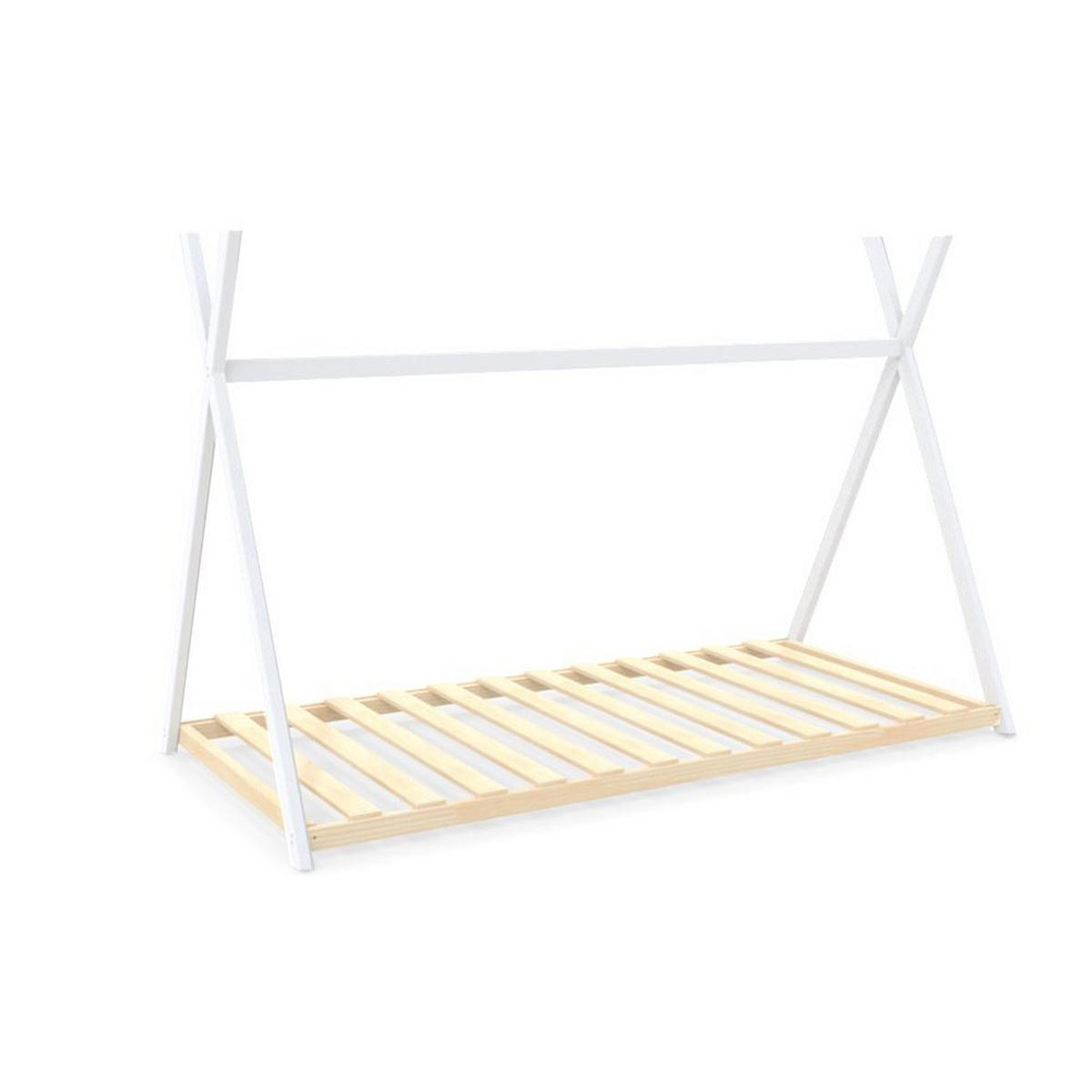 HAUSBETT SIOUX mit Lattenrost/ Kinderbett 90x190 - Weiß - Weiß, Holz (90/190cm) - Weber Industries
