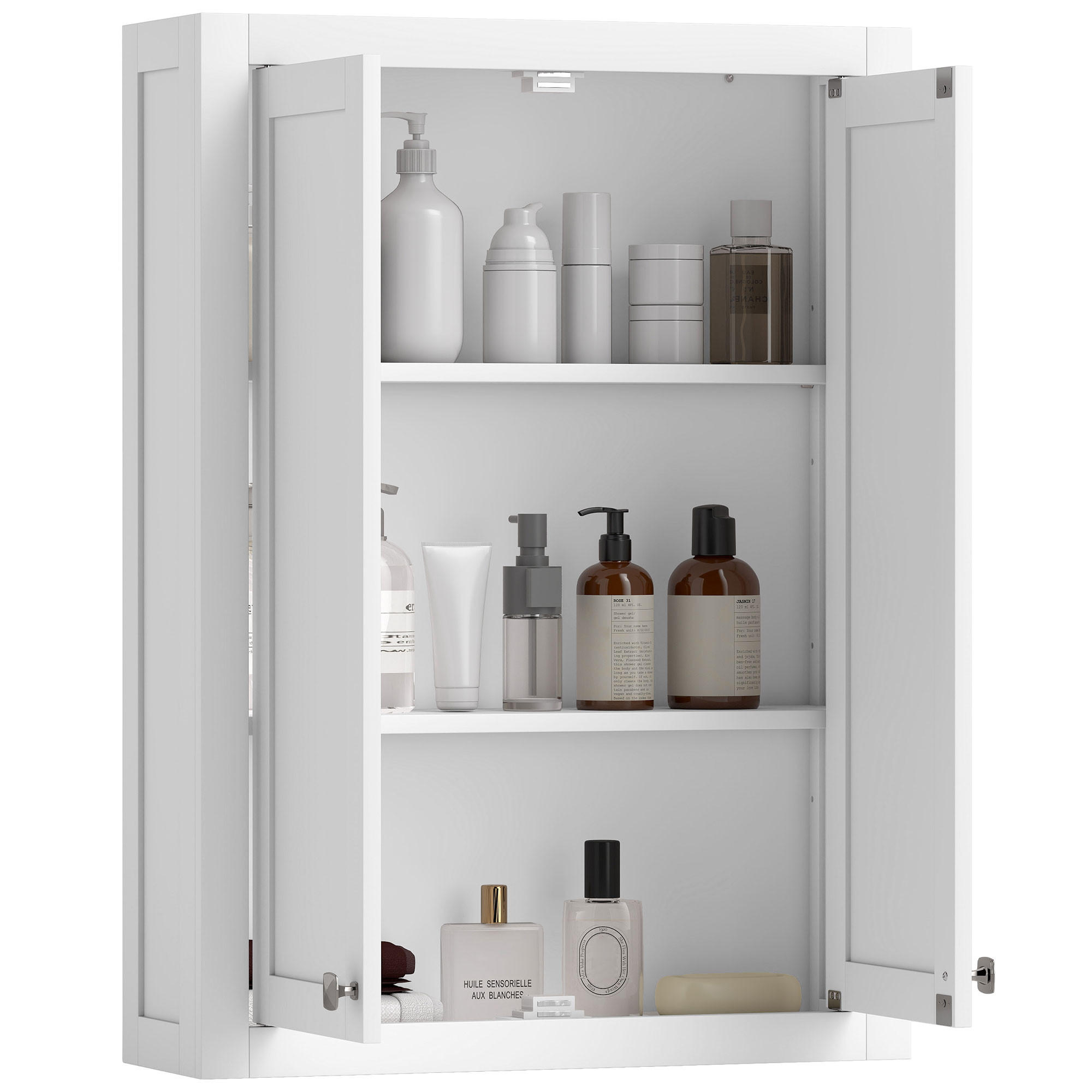 HÄNGESCHRANK DE-15950 61/20/84 cm Weiß - Weiß, Holzwerkstoff (20/84/61cm) - ComfortXL