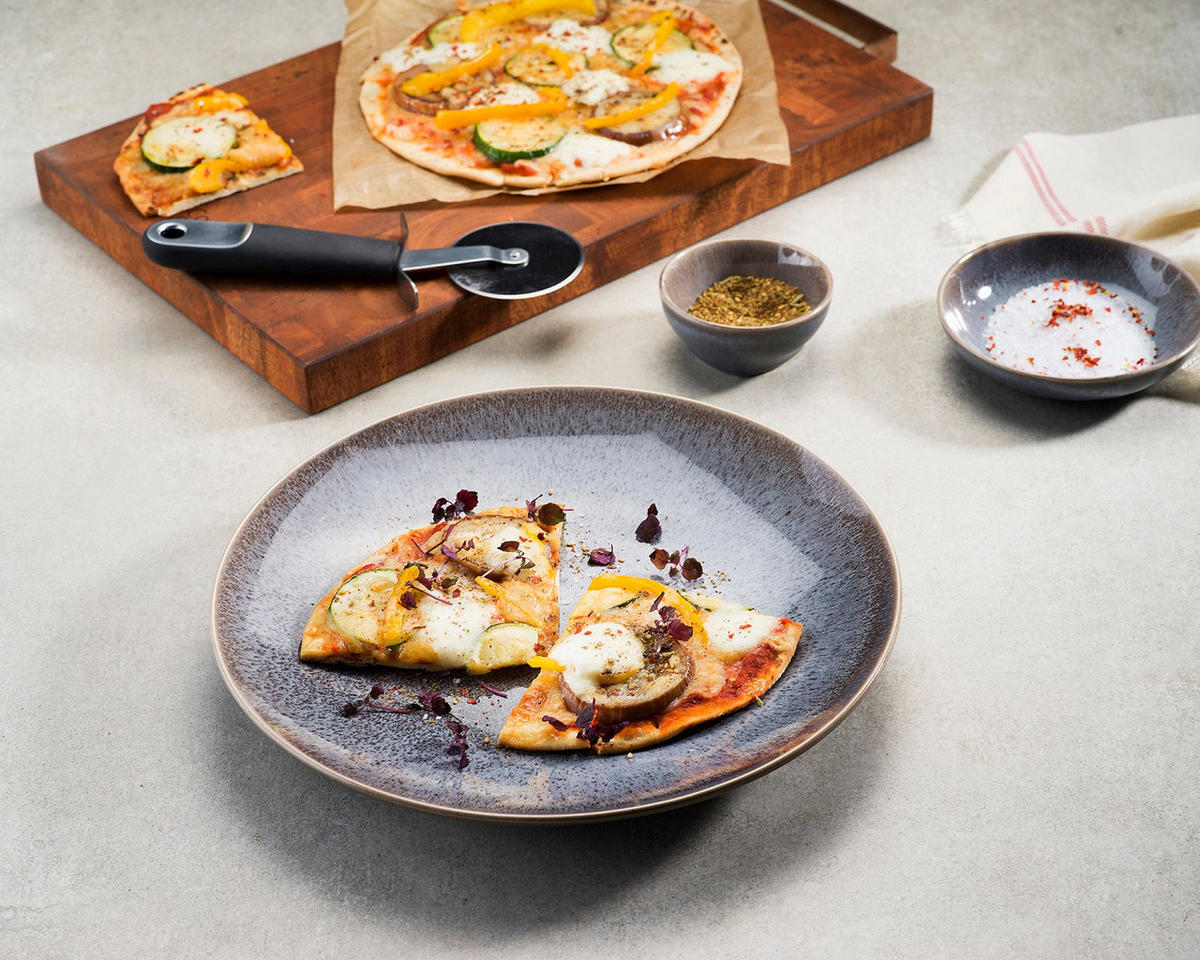 GESCHIRRSET12-TEILIG GESCHIRRSETUrban - 12-teilig / 4 Personen - 4 Speiseteller, 4 FRÜHSTÜCKTELLER und 4 SUPPENTELLER - Blau, Keramik (2/2/1cm) - Cosy & Trendy