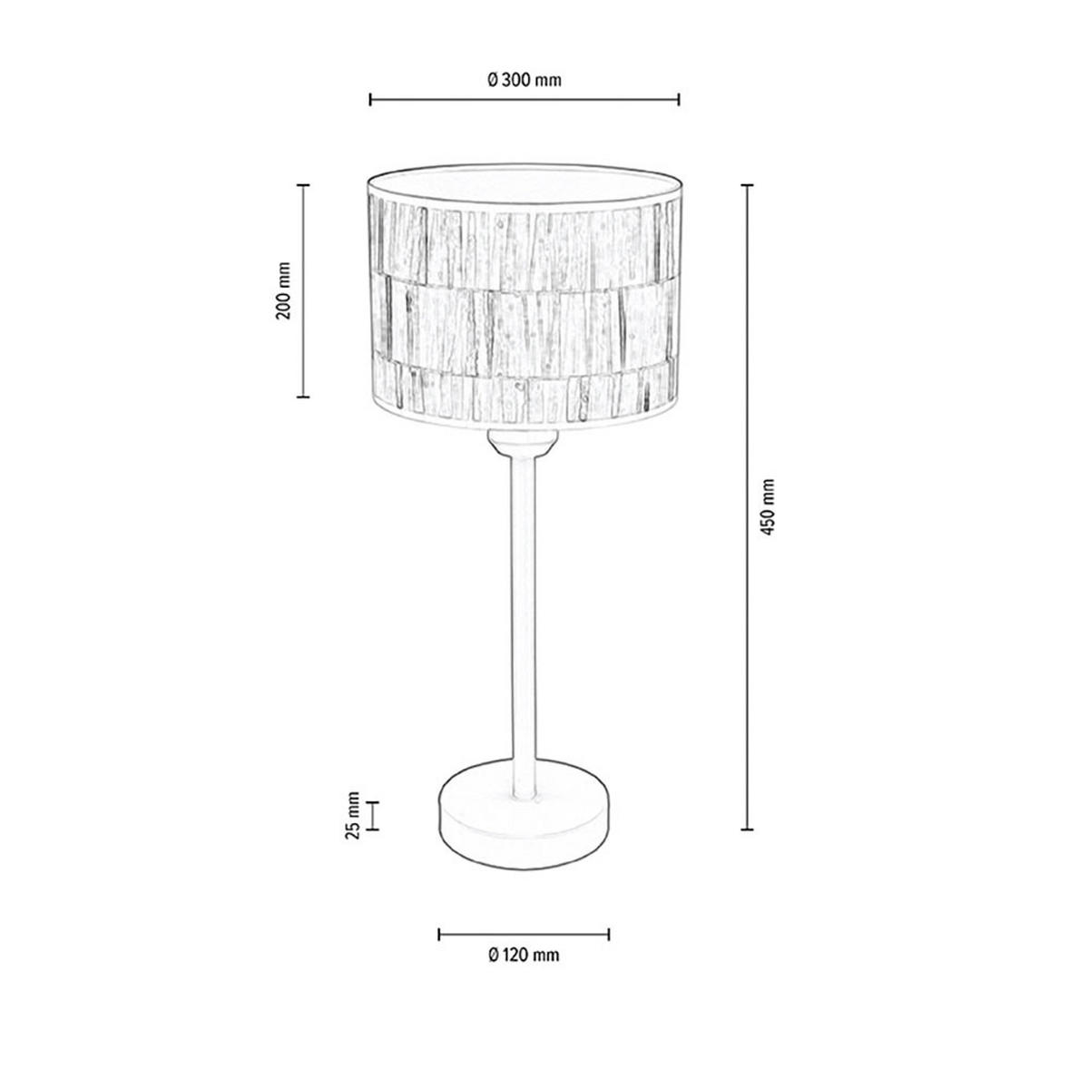 TISCHLEUCHTE Metall Tapete Weiß Multicolor - Weiß, Metall (30/30/45cm)
