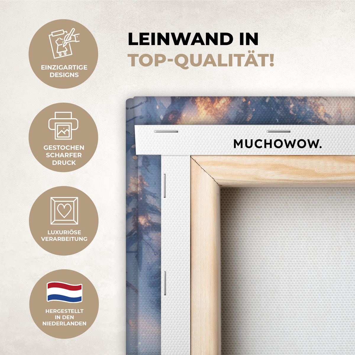 LEINWANDBILD Weihnachtszug - Schnee - Winter - Weihnachten Wandbilder 80x60 cm - Dunkelrot, Textil (80/60cm) - MuchoWow