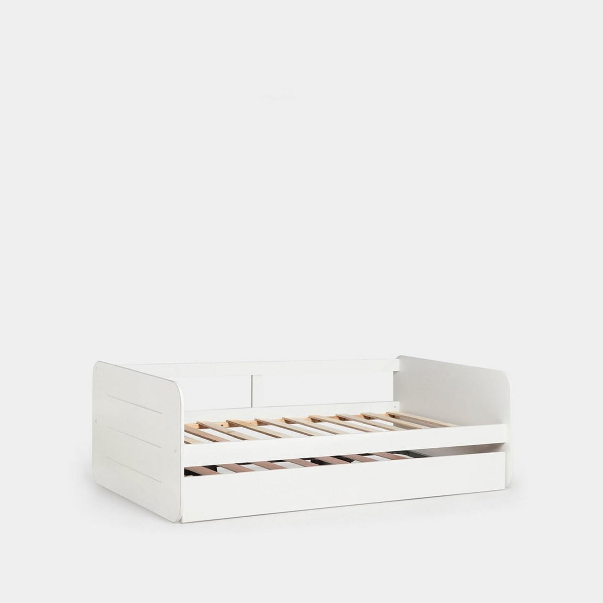 ROLLBETTEN Inari Weiß 195 cm x 60 cm - Weiß, Holzwerkstoff - Klast Home