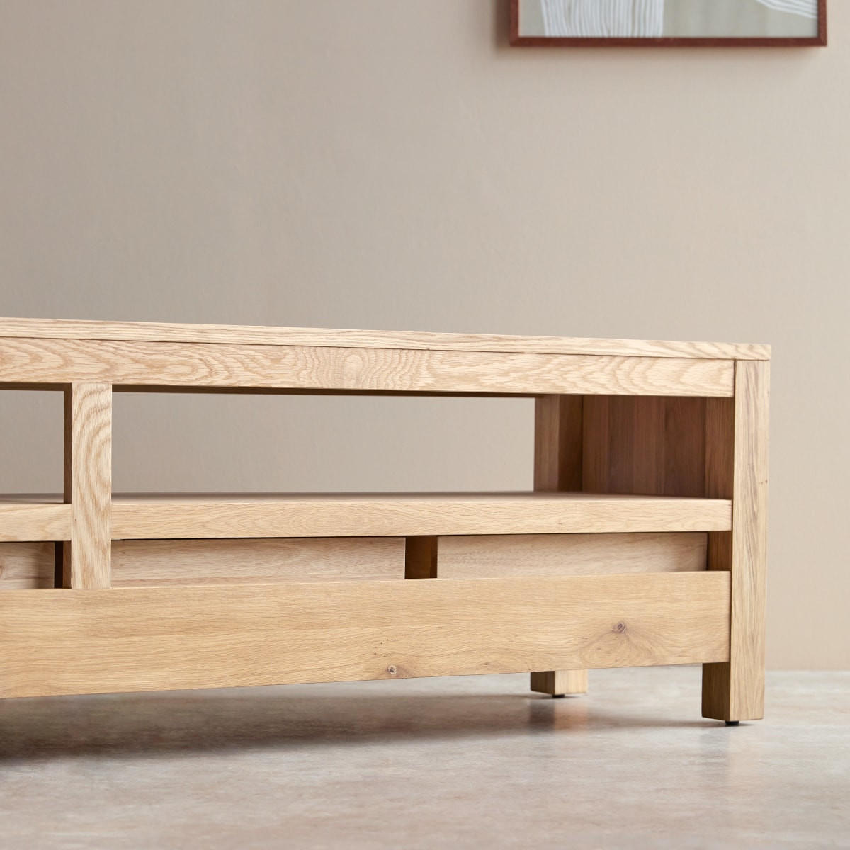TV-SCHRANK Oliver Natur aus Eiche - Naturfarben, Holz (200/50/45cm) - Tikamoon
