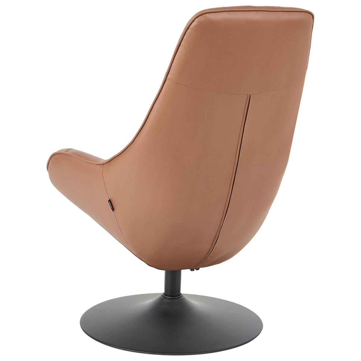 DREHSESSEL Kunstleder Braun Marstrand - Schwarz/Braun, Kunststoff/Metall (65/99/82cm) - Beliani