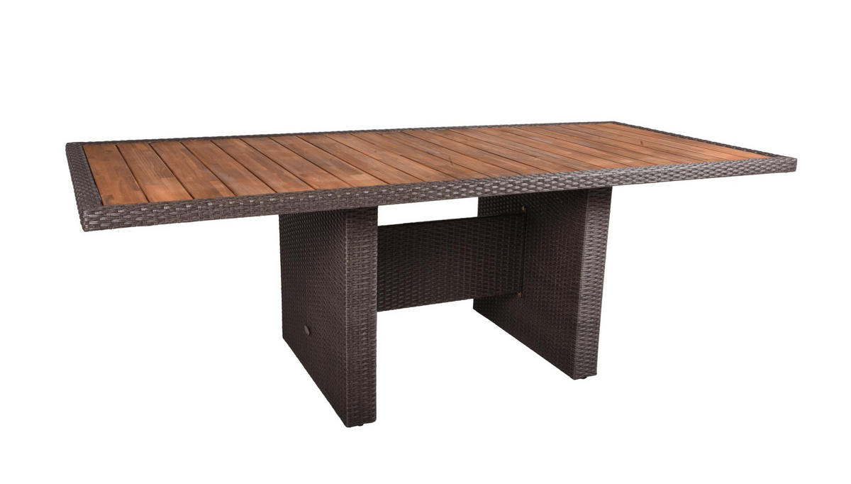 GARTEN-SITZGRUPPE Hamm 9-teilig Gartenmöbel-Set - Braun, Holz - DELUKE