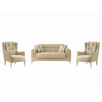 SITZGARNITUR Arica, Beige Stellvariante 2+1+1 - Beige, Holzwerkstoff/Kunststoff (180/80/95cm)