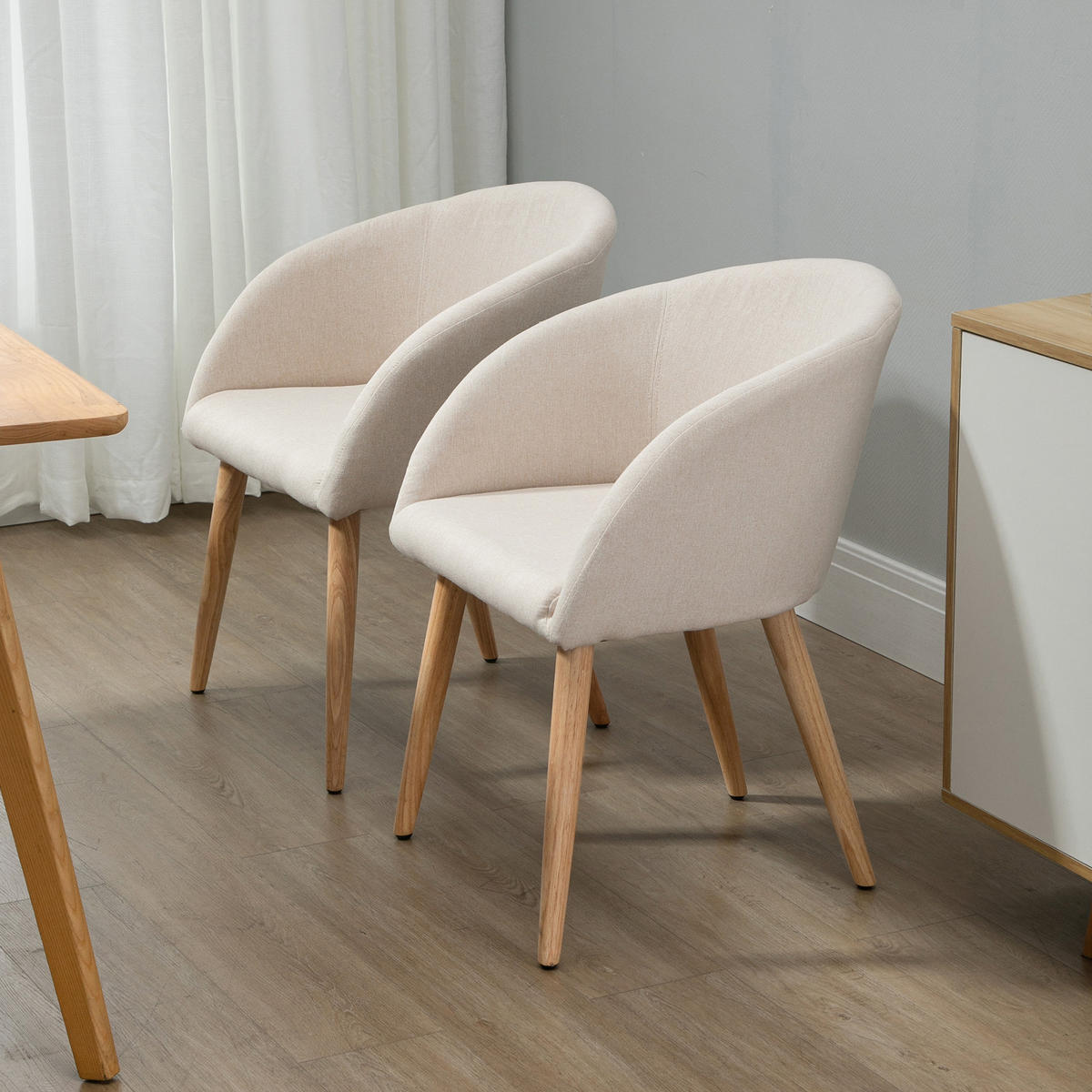 STÜHLE Beige 2 Stück - Beige, Kunststoff (55/74/56cm) - GiPP
