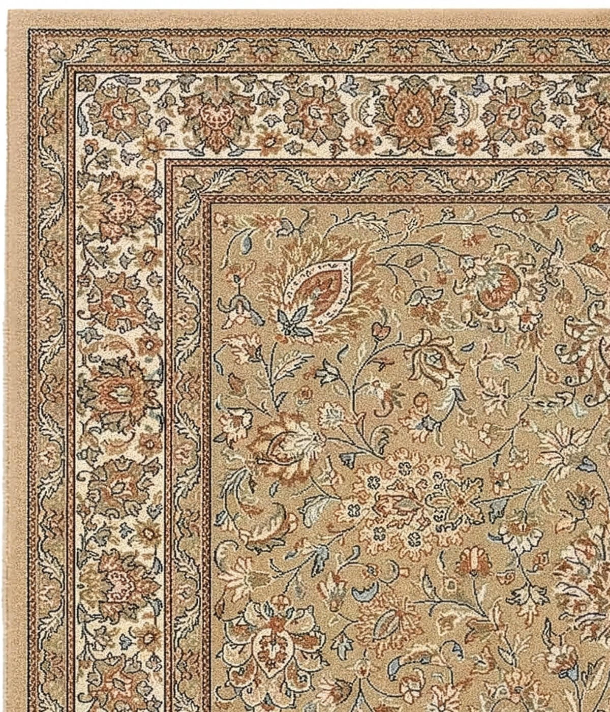 DESIGN Teppich mit Blumenmuster beige - Beige, Textil (200/290cm) - AFK Living