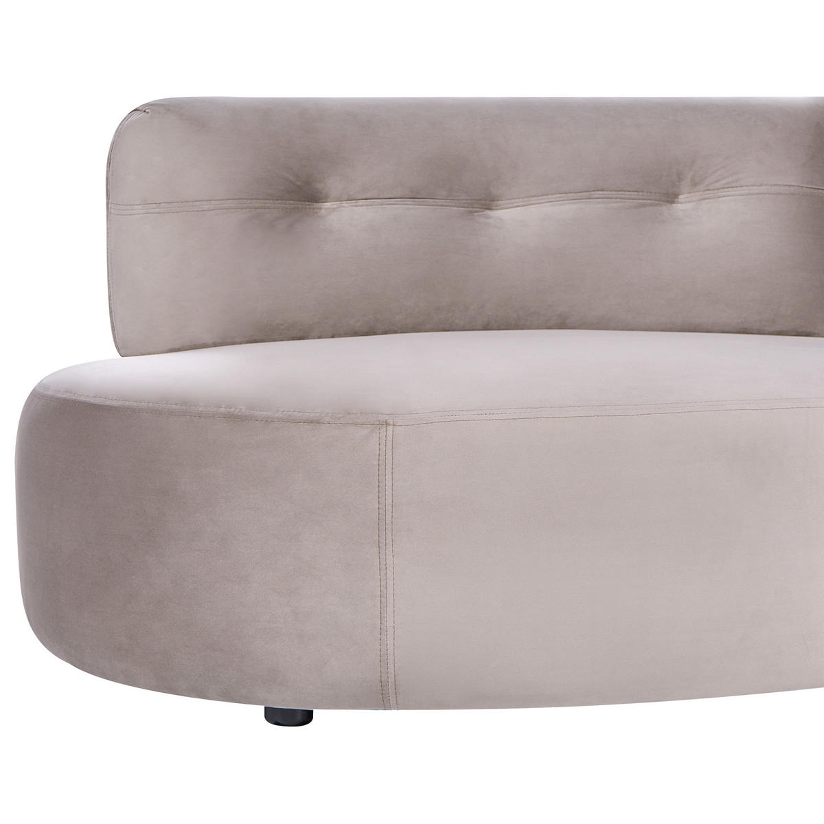 POHOVKA 3-místná Sametová látka Taupe Laerdal - šedohnědá, textil (210/68/105cm) - Beliani