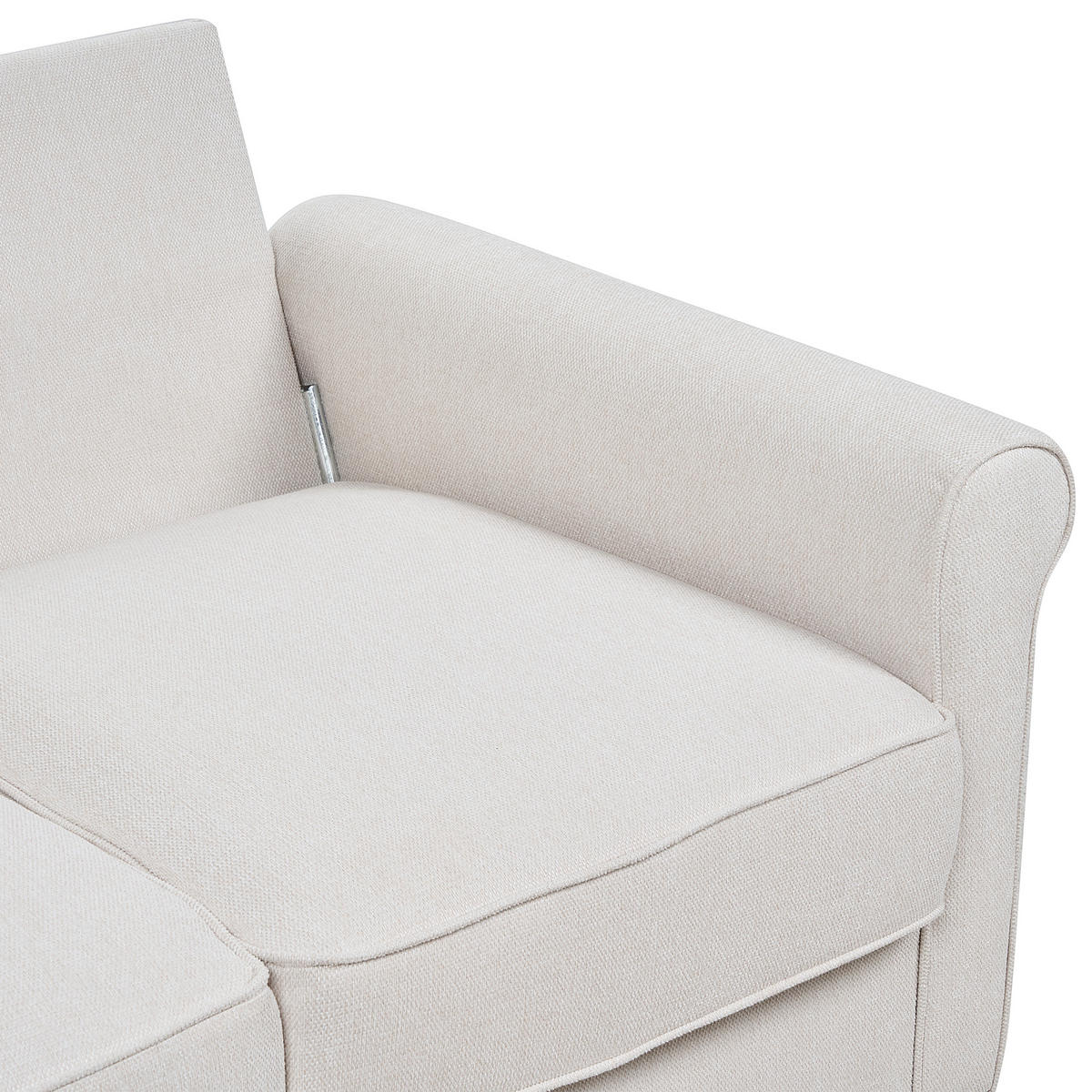 3-SITZER-SOFA Stoff helles Beige Ronneby - Hellbraun/Beige, Textil (190/88/78cm) - Beliani