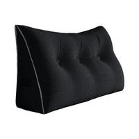 RÜCKENKISSEN Plüsch Schwarz 100 cm - Schwarz, Textil (50/100cm) - Vercart
