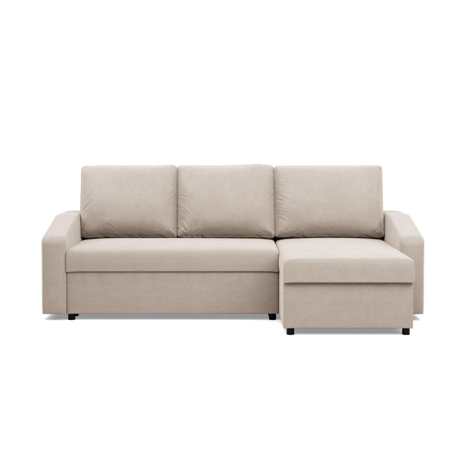 ECKSOFA MIT SCHLAFFUNKTION NEO, Beige - Beige, Textil (231/140cm) - Mebligo