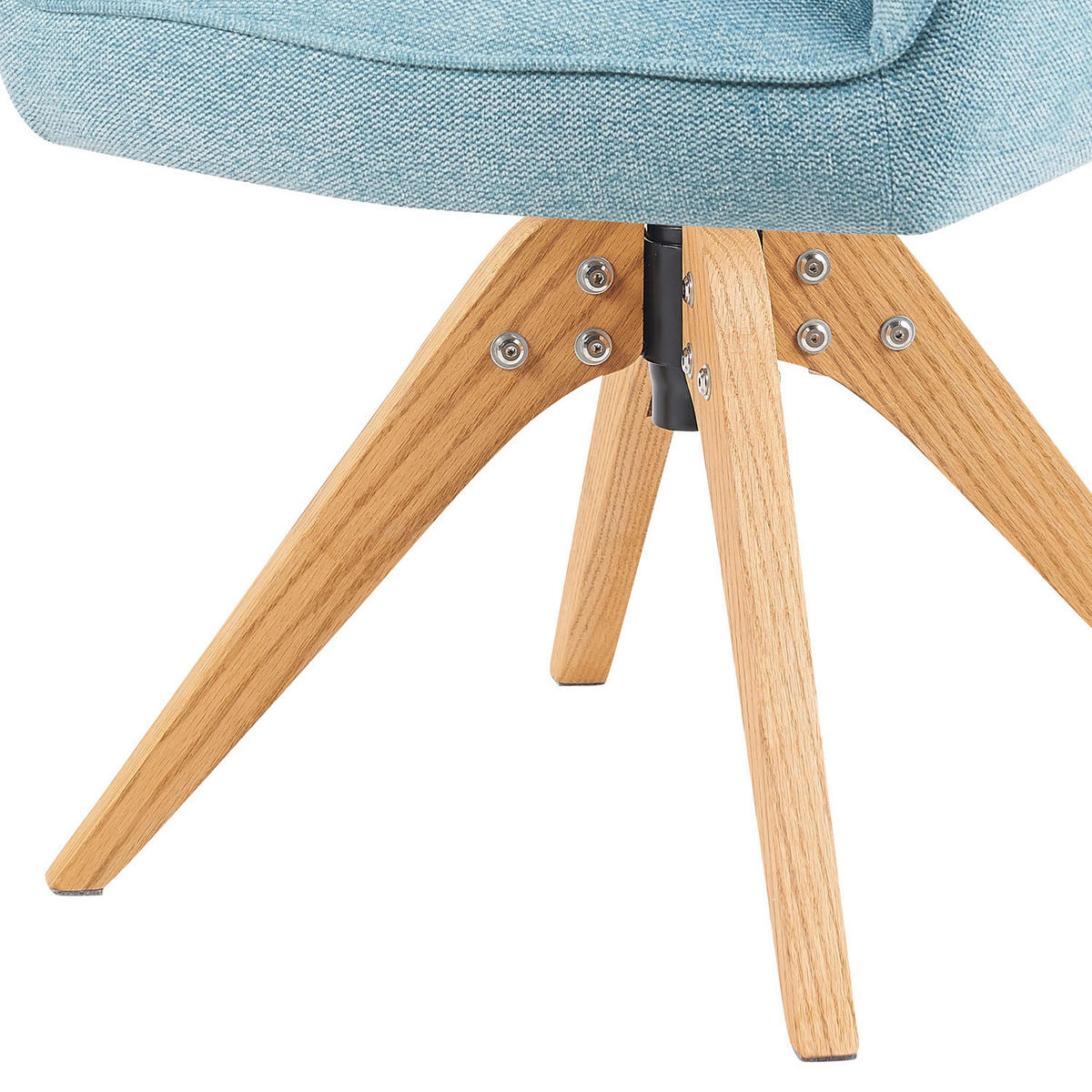 DREHSTUHL Mika-Lena - Honigeiche/Hellblau, Eichenholz/Holz (60/87/65cm) - DUBI Möbel
