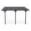 PERGOLA / CARPORT Kleo Grau 4m x 3m - Grau, Metall (374/270/300cm) - Cazeboo