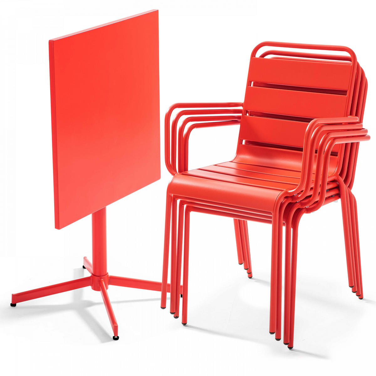 GARTENSET 5-tlg., Rot - Rot, Metall - Oviala