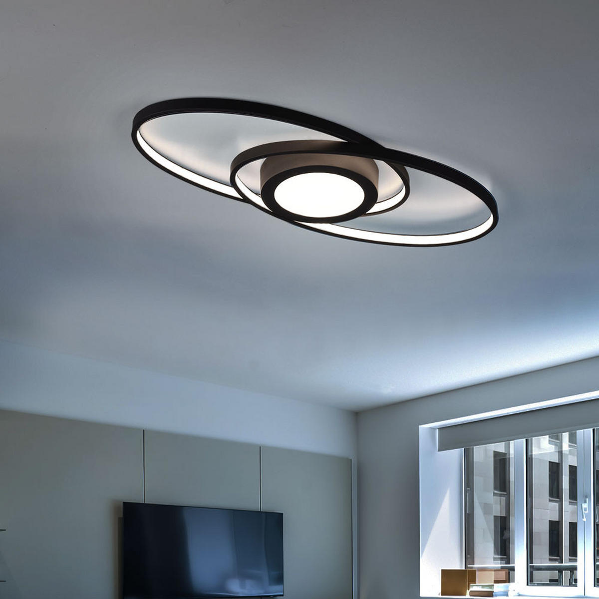 LED DECKENLEUCHTE Galaxy Anthrazit Metall - Anthrazit, Metall (23/57/4cm)