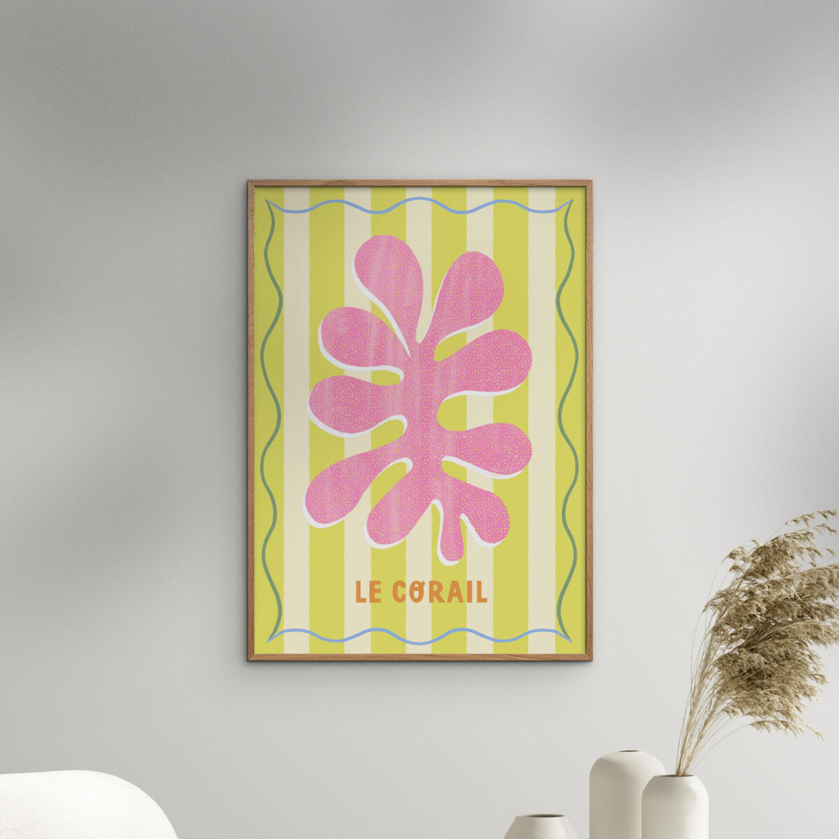 POSTER Melissa Donne - Le Corail Lemon/Cream - Multicolor, Papier (30/40/0.1cm) - Poster&Frame