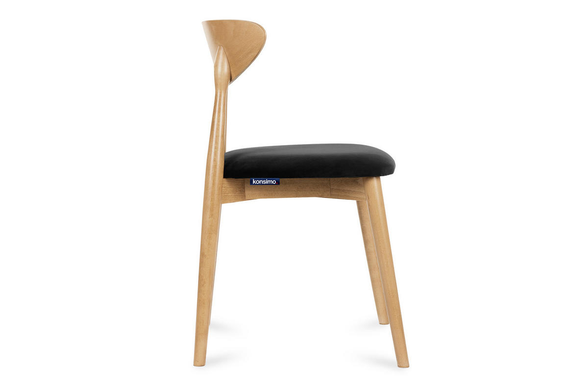 ESSZIMMERSTÜHLE RABI (2er-Set), schwarz / Eiche hell - Eichefarben/Schwarz, Holz/Buchenholz (47/79/45cm) - KONSIMO®