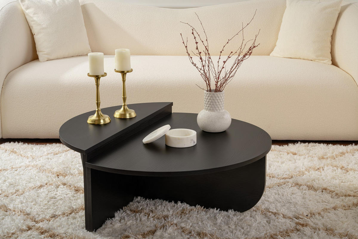 COUCHTISCH orion Schwarz - Schwarz, Holz (90/60/30cm) - Habitat Garten