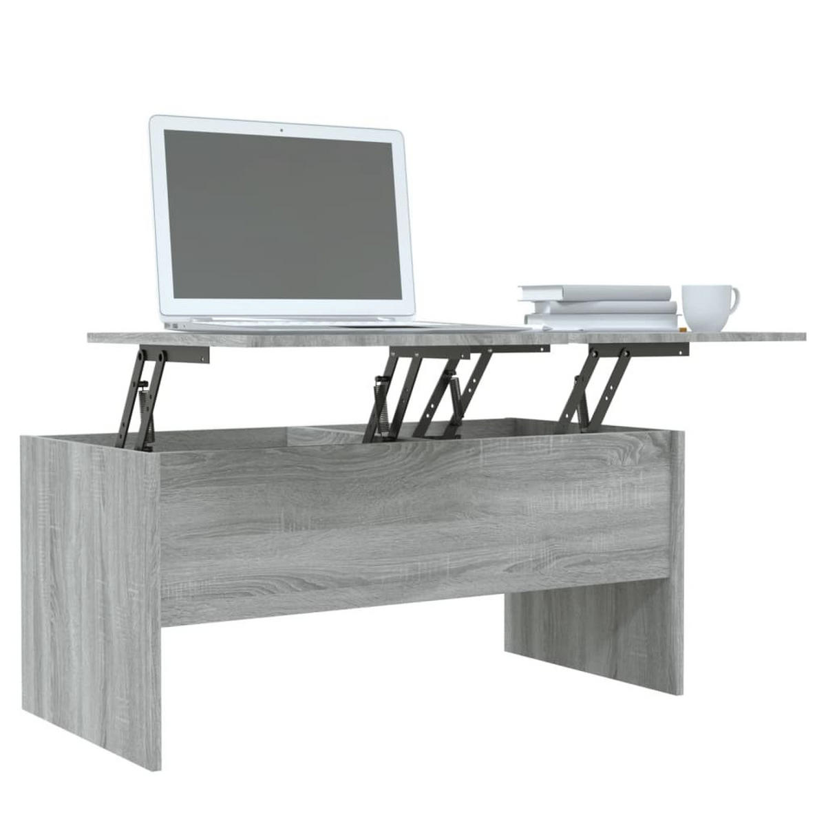 COUCHTISCH Grau Sonoma 102x50,5x46,5 cm Holzwerkstoff - Grau, Holzwerkstoff (102/50.5/46.5cm) - furnicato
