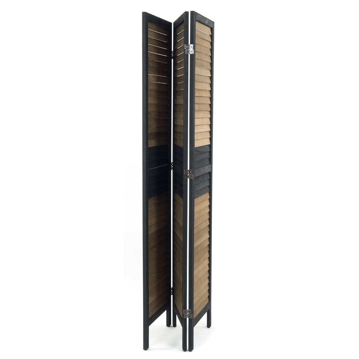 RAUMTEILER Chalet, 3-tlg. Holz naturfarben - Braun, Holz (120/170/3cm) - DESIGN DELIGHTS