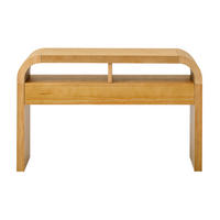KONSOLENTISCH 120/35,5/76,5 cm in Natur mit 2 Schubladen und offenen Fächern - Naturfarben, Holzwerkstoff (120/35.5/76.5cm) - Flora Grace