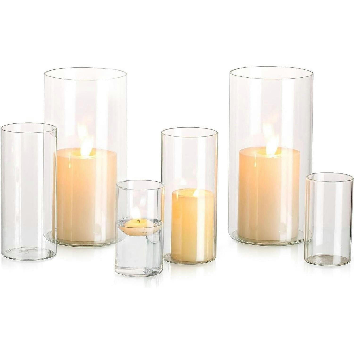 WINDLICHT Glas Set 2x 3-teilig modern - Transparent, Glas (8.5cm)