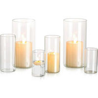 WINDLICHT Glas Set 2x 3-teilig modern - Transparent, Glas (8.5cm)
