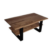 COUCHTISCH PATRICK - Schwarz/Braun, Holz/Metall (65/115/46cm) - SAM