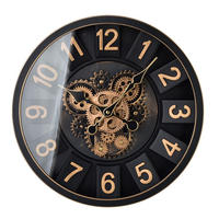 WANDUHR Ramsey Schwarz 40/7/40 cm Kunstoff - Schwarz, Kunststoff (40/40/7cm) - Mondex