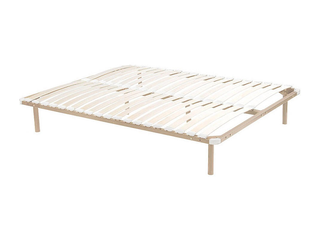 LATTENROST - 2 Personen - Metall - Beige - Beige, Metall (180/200cm) - Vente-Unique