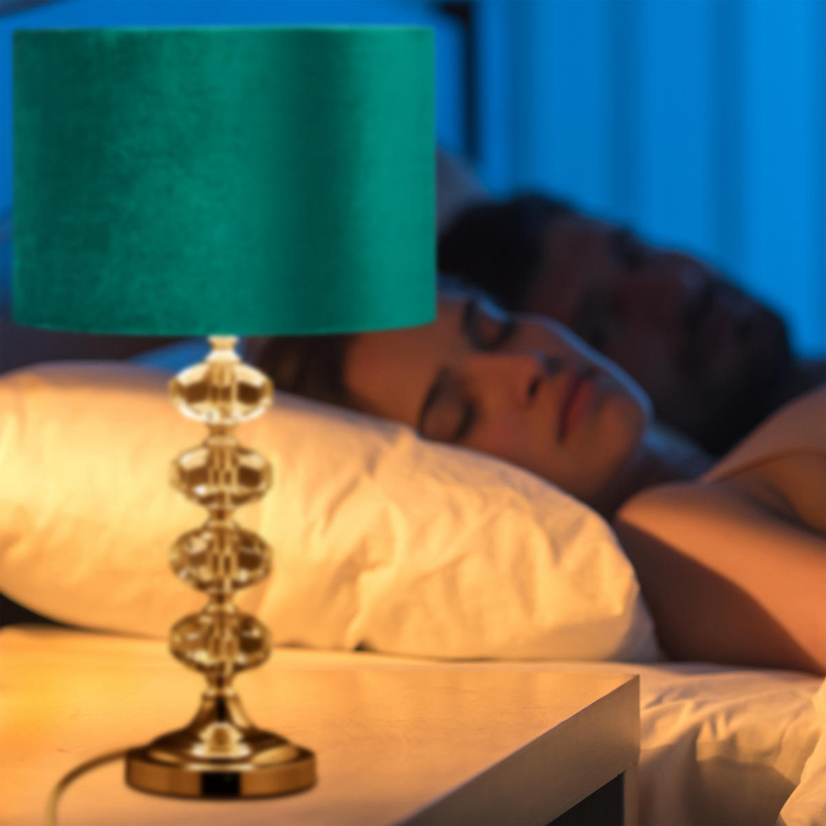 TISCHLAMPE - Multicolor, Glas/Textil (26/26/47cm) - Relaxdays