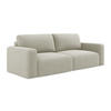 3-SITZER SOFA mit Schlaffunktion Strukturstoff Stoff Beige - Beige/Creme, Kunststoff/Textil (244/79/102cm) - LaMiaSofa