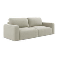 3-SITZER SOFA mit Schlaffunktion Strukturstoff Stoff Beige - Beige/Creme, Kunststoff/Textil (244/79/102cm) - LaMiaSofa