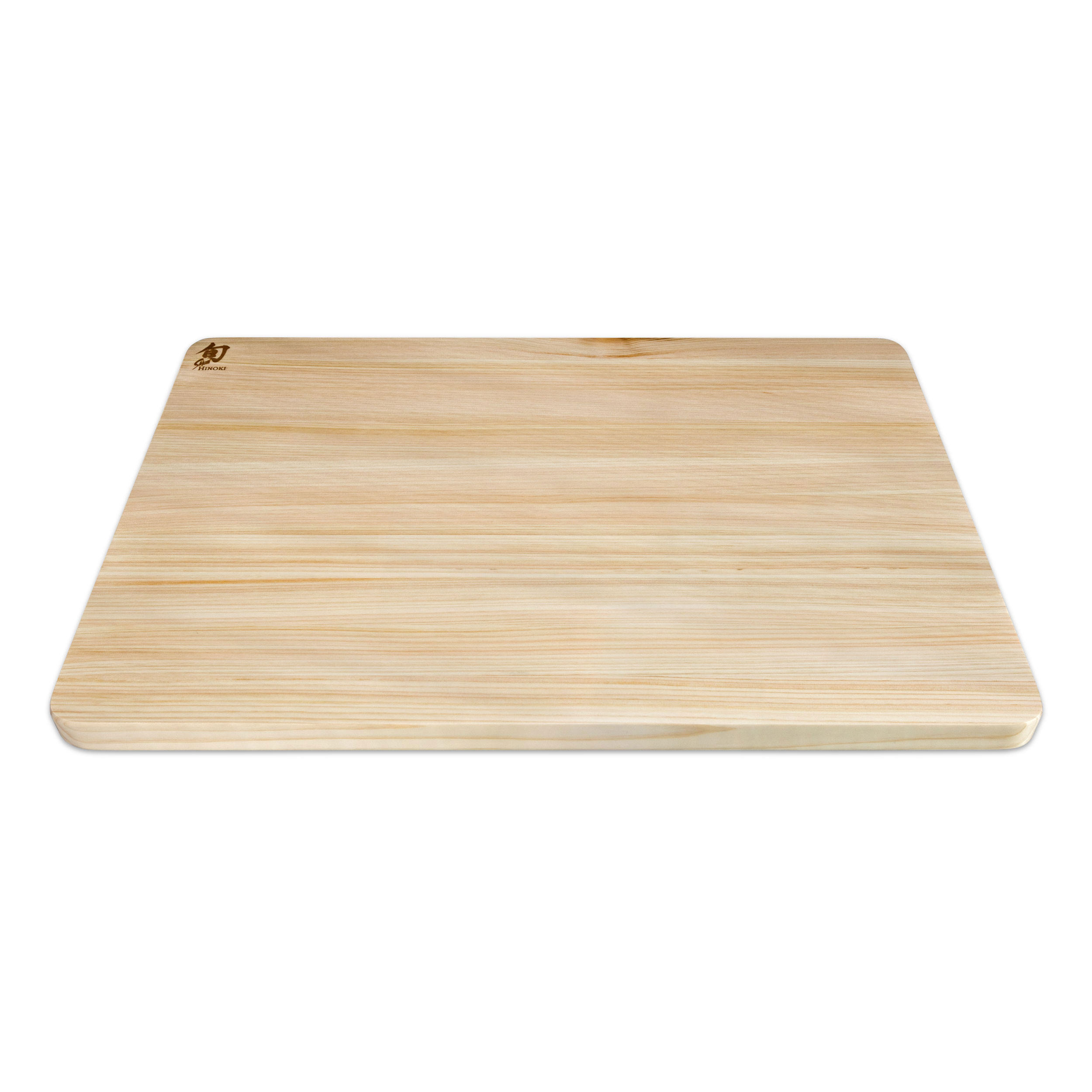 SCHNEIDEBRETT Shun Schneidbrett Hinoki L, Hinoki-Holz, 45.7 x 30.5 cm - Silberfarben, Metall (30.3/45.5cm) - Kai Messer