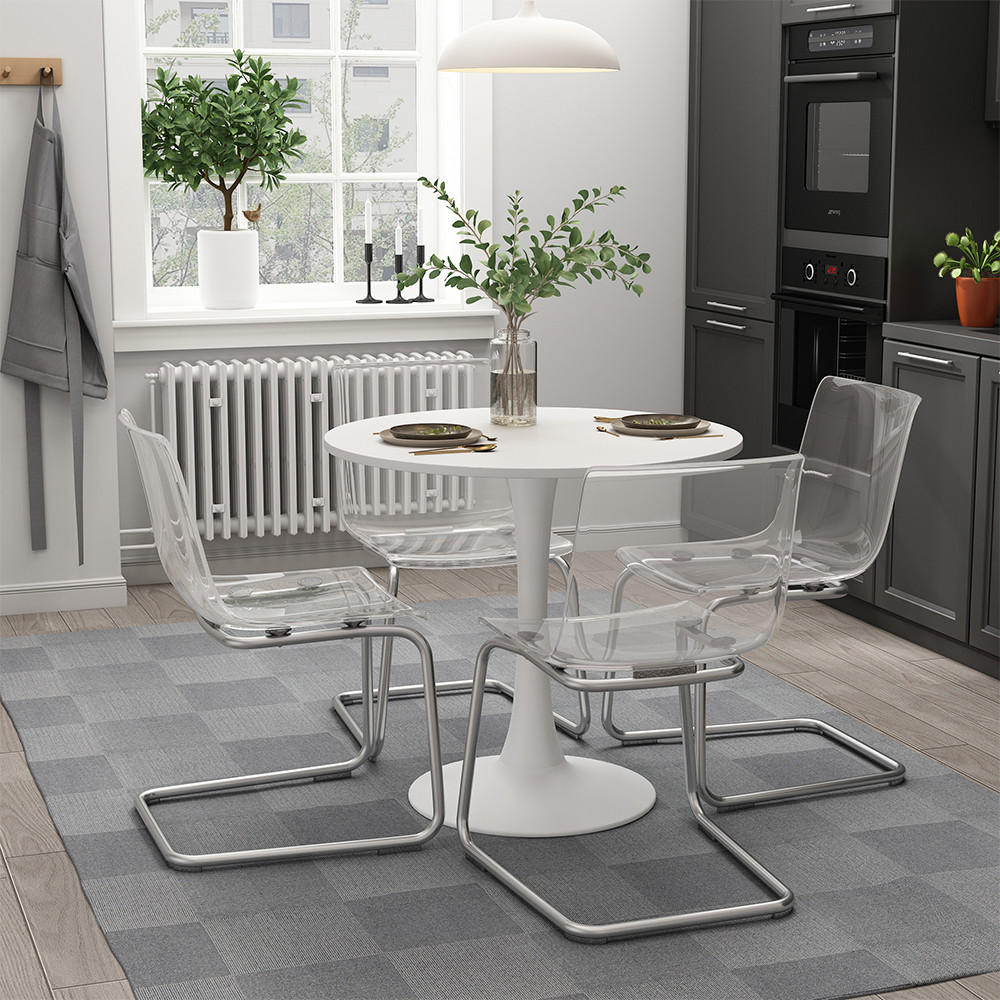 ESSTISCH Carl Weiß 80 x 80 cm - Weiß, Holzwerkstoff (80/80/74cm) - Vicco