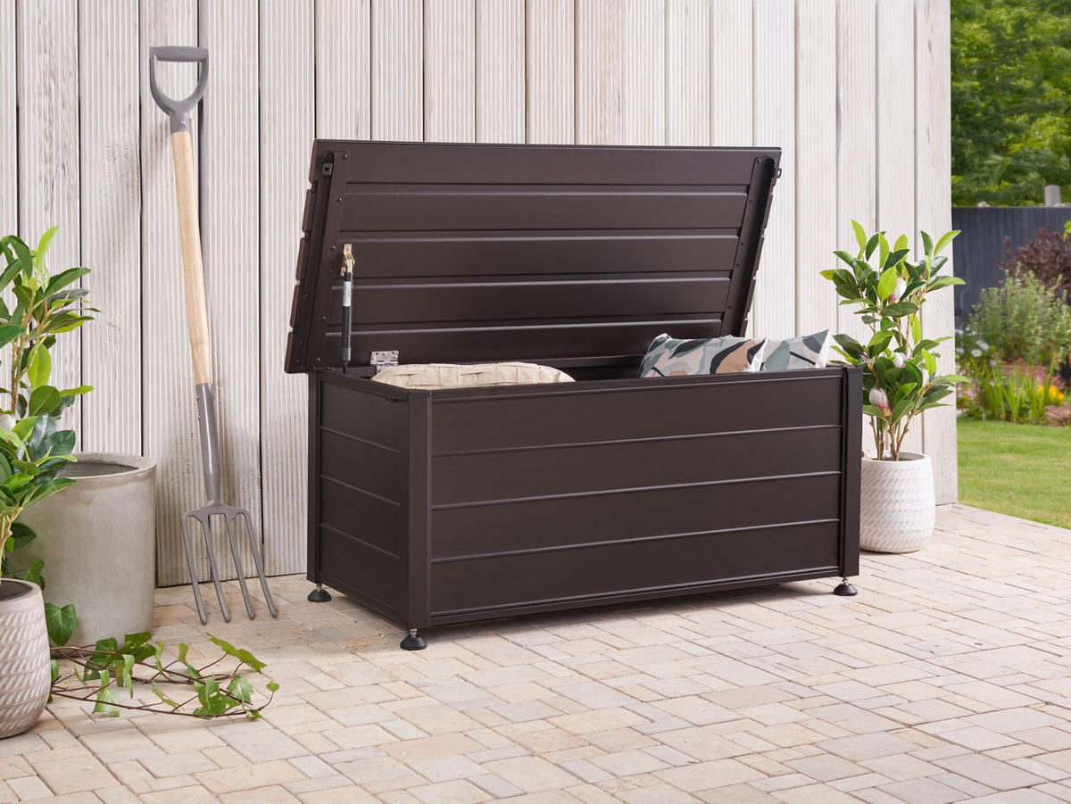 AUFBEWAHRUNGSBOX Braun Campalto - Braun, Metall (113/52/50cm) - Beliani