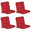 NIEDERLEHNERAUFLAGE Flair NL 100/50/8cm Rot (4tlg) - Rot, Textil (50/8/100cm) - Beautissu 