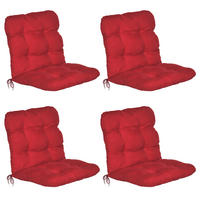 HOCHLEHNERAUFLAGE Flair HL 120/50/8cm Rot (8tlg) - Rot, Textil (50/8/120cm) - Beautissu 