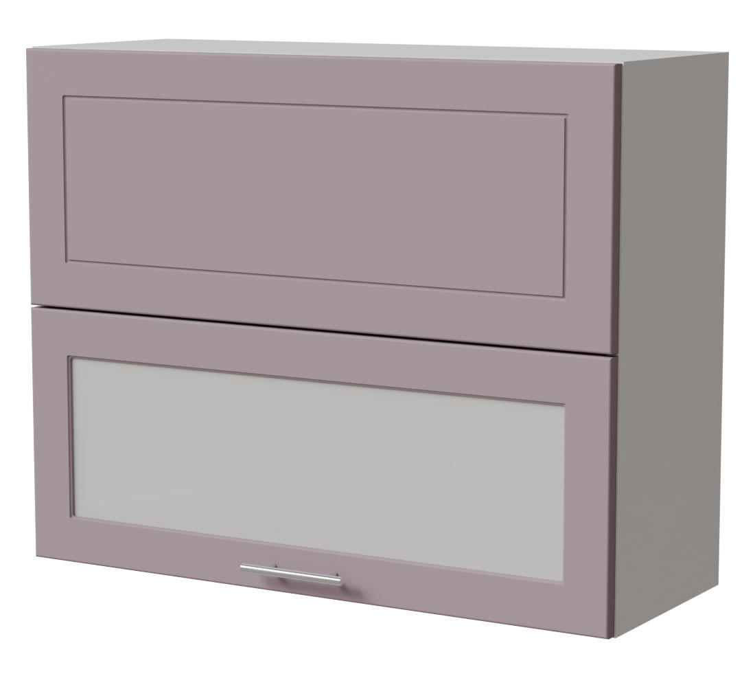 KLAPPHÄNGESCHRANK Bari W8BS/90-AV Weiß / RAL 4009 pastellviolett 90 / 32,5 / 72cm - Violett/Weiß, Holz/Holzwerkstoff (90/72/32.5cm) - Feldmann-Wohnen