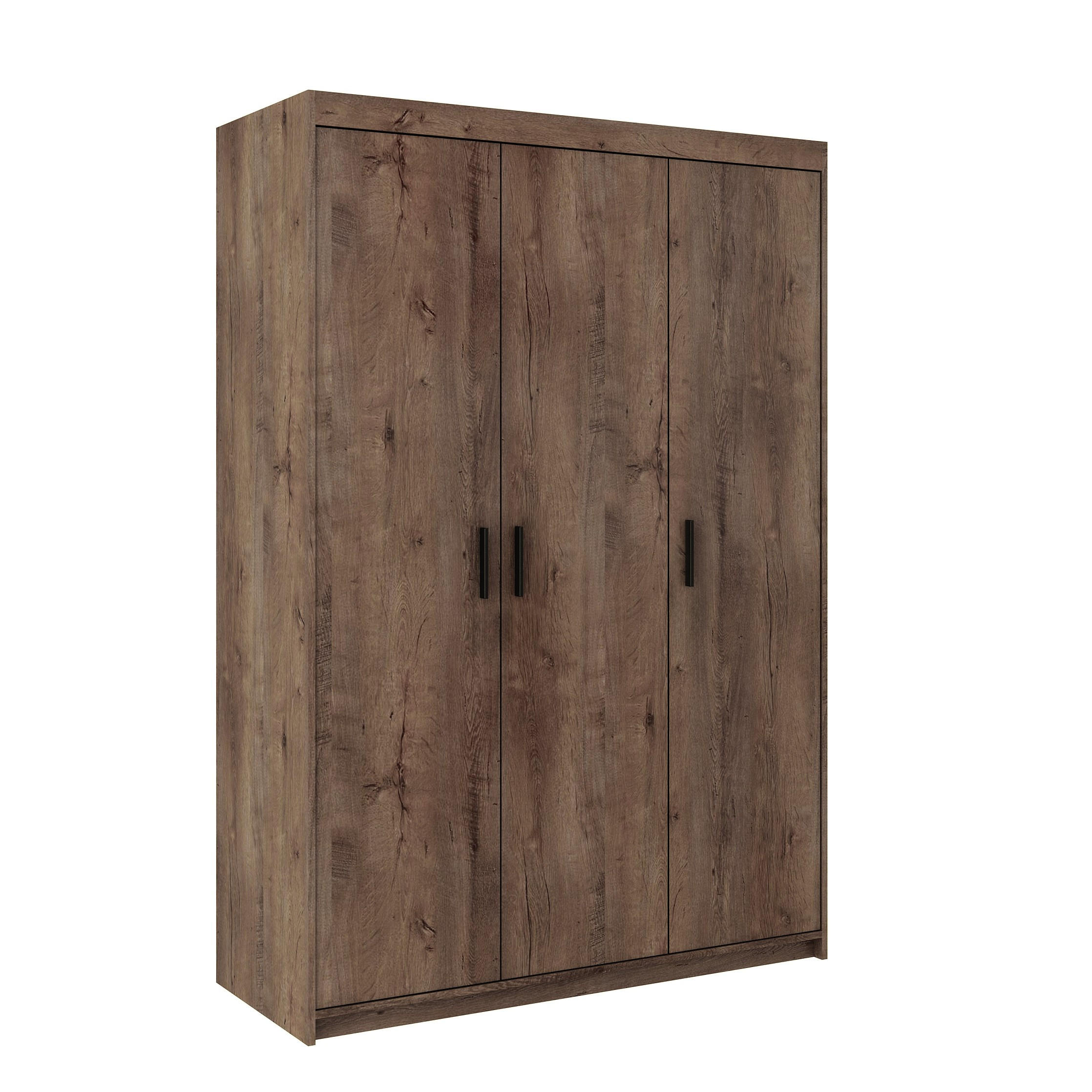 DREHTÜRENSCHRANK ELENORA 133/190,5/53cm 3-türig Braun - Braun, Holzwerkstoff (133/190.5/53cm) - MASSENO