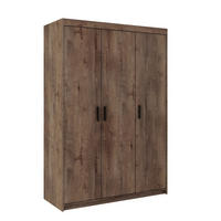 DREHTÜRENSCHRANK ELENORA 133/190,5/53cm 3-türig Braun - Braun, Holzwerkstoff (133/190.5/53cm) - MASSENO