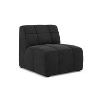 SOFAELEMENT Samt Stoff Schwarz - Schwarz, Holzwerkstoff/Kunststoff (75/77/90cm) - Makamii