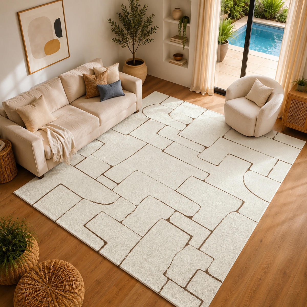 KURZFLORTEPPICH Alma 200/275 cm Terracotta - Terracotta, Textil (200/275cm) - LIVABLISS