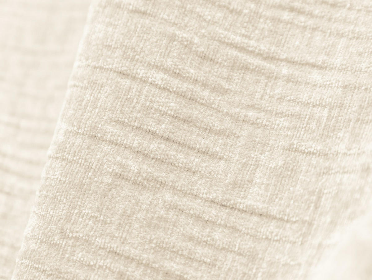 ECKSOFA rechts Kaelle aus Chenille-Stoff leichtes beige 4 Sitzplätze - Creme, Textil (171/308cm) - Micadoni